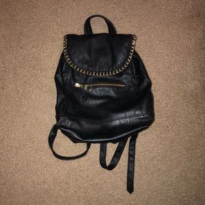Black leather Steve Madden backpack